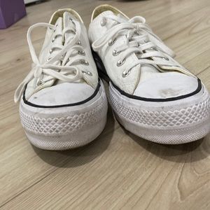 Platform white converse